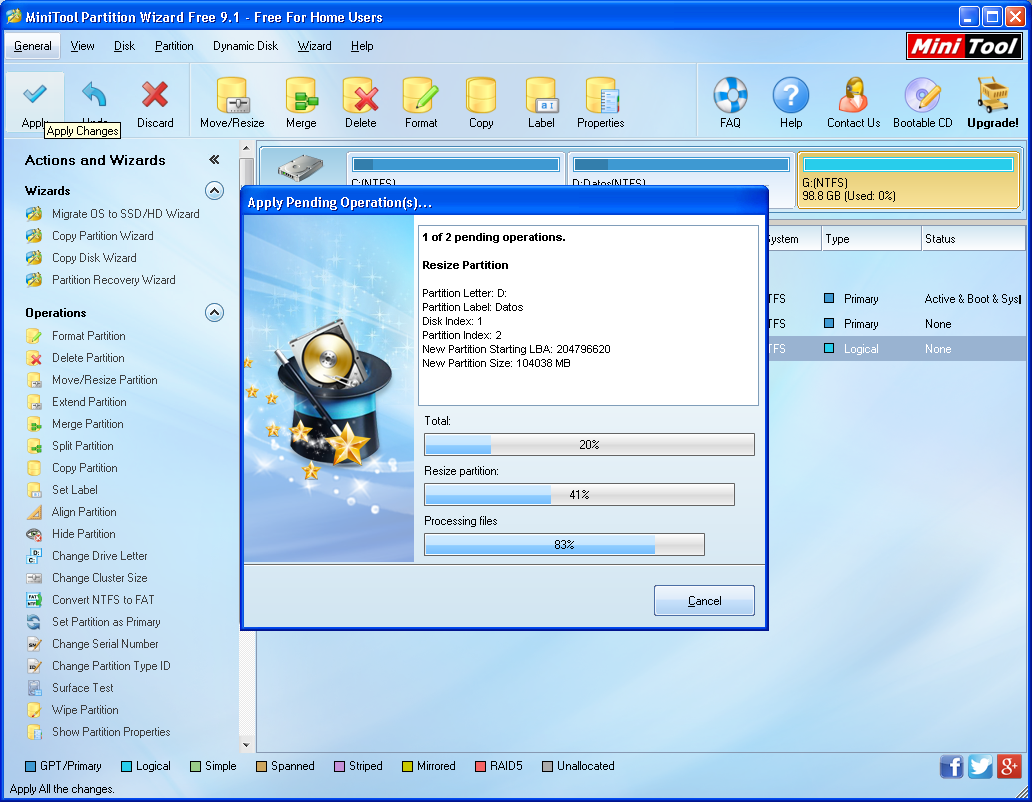 Dividir nuestro disco duro con Partition Wizard