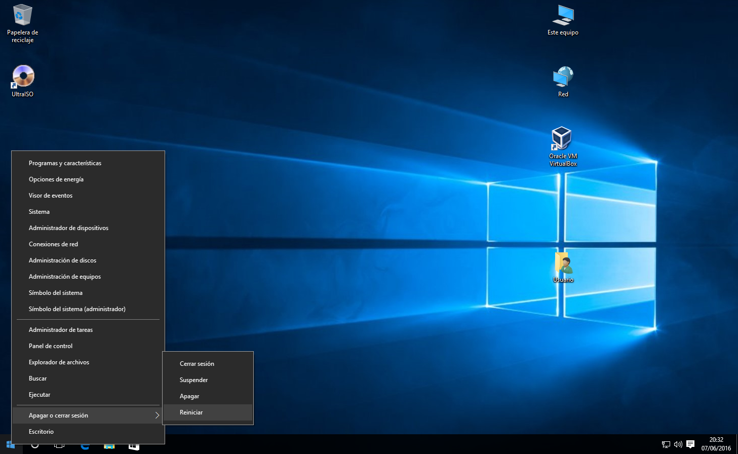 Reiniciar en Windows 10